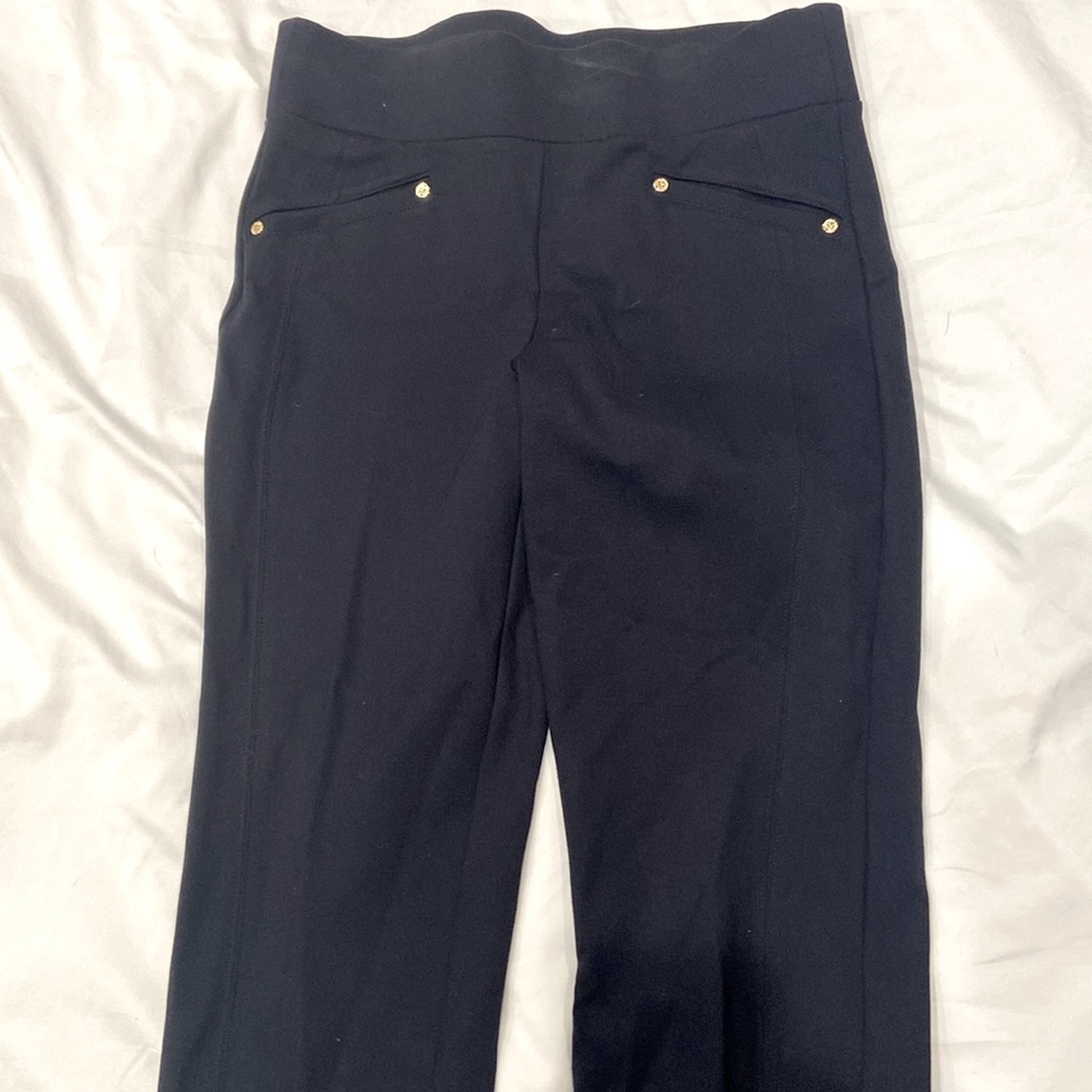 Anne Klein navy 30” long pull on pants